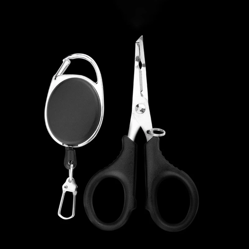 새로운 곡선 코 펜치 스테인레스 스틸 가위 휴대용 펜치 다기능 잃어버린 라인 뗏목 낚시 도구 낚시 용품