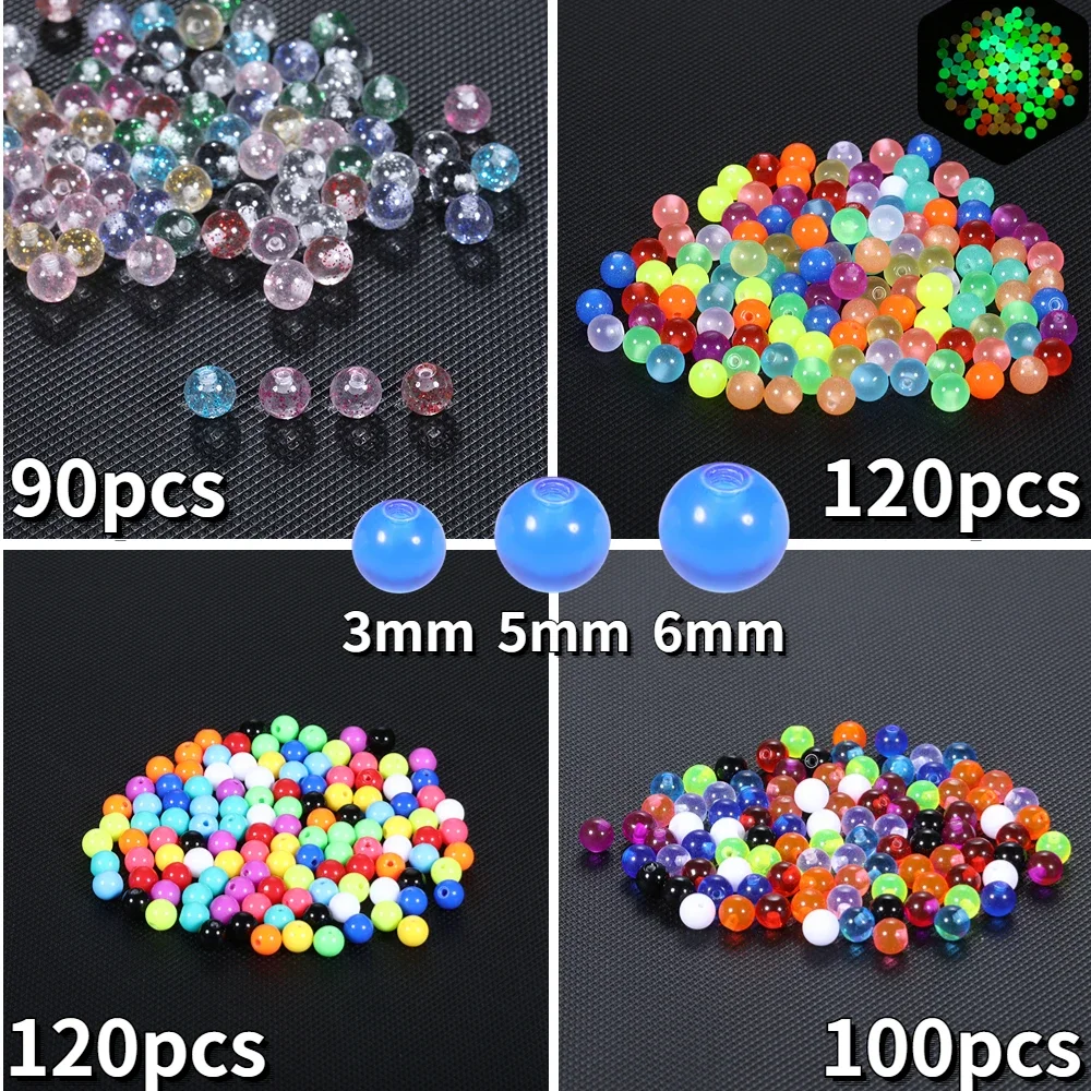 Colorful Acrylic Replacement Ball 3mm 5mm 6mm Tongue Piercing Balls Barbell Ear Eyebrow Piercing Ball Body Jewelry 90-120pcs piercing jewelry body piercing jewelry body jewelry