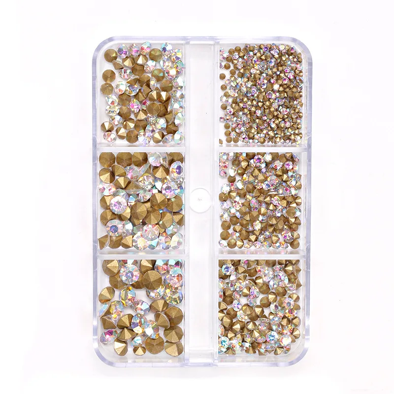 Deluxe Nail Art Rhinestones Kit with Storage Organizer for Stunning Holiday Designs