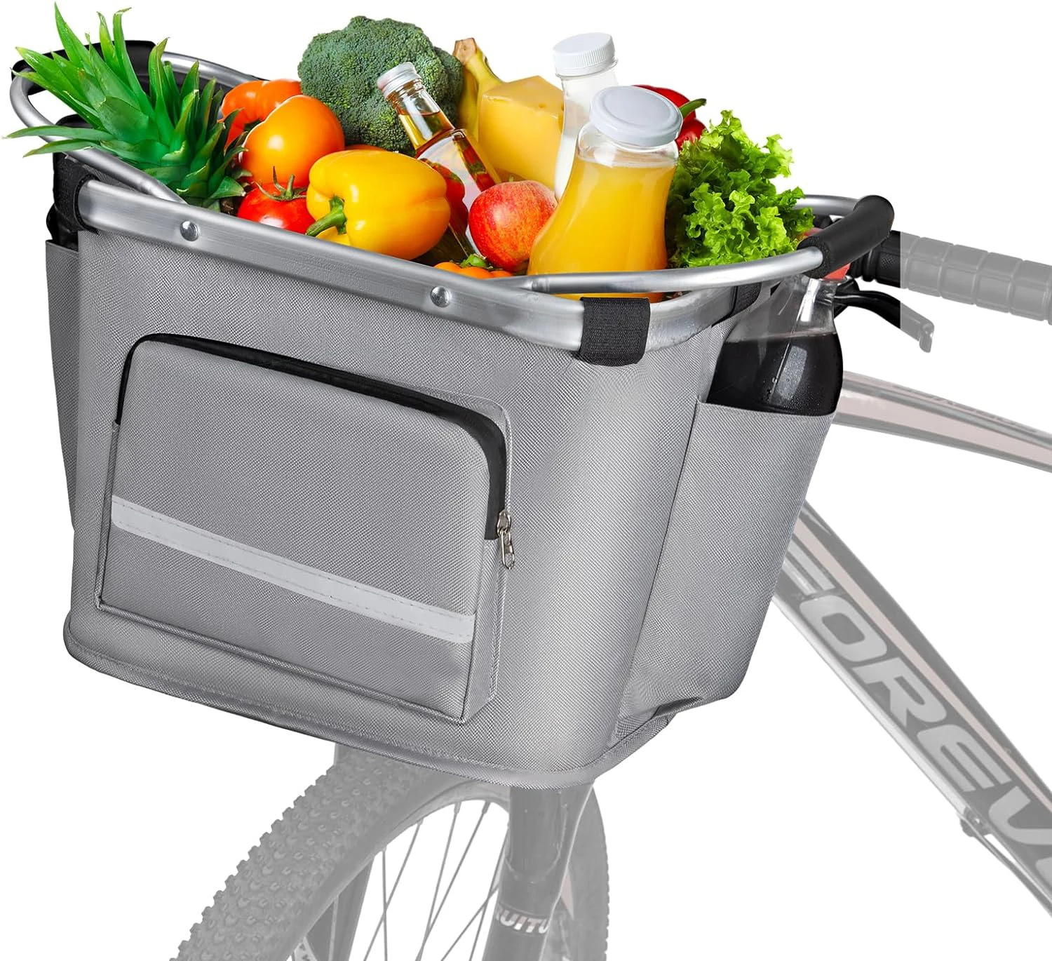 

Detachable Bike Basket, Multi-Purpose Bicycle Front Basket for Pet, Shopping, Commuting, Camping and Outdoor