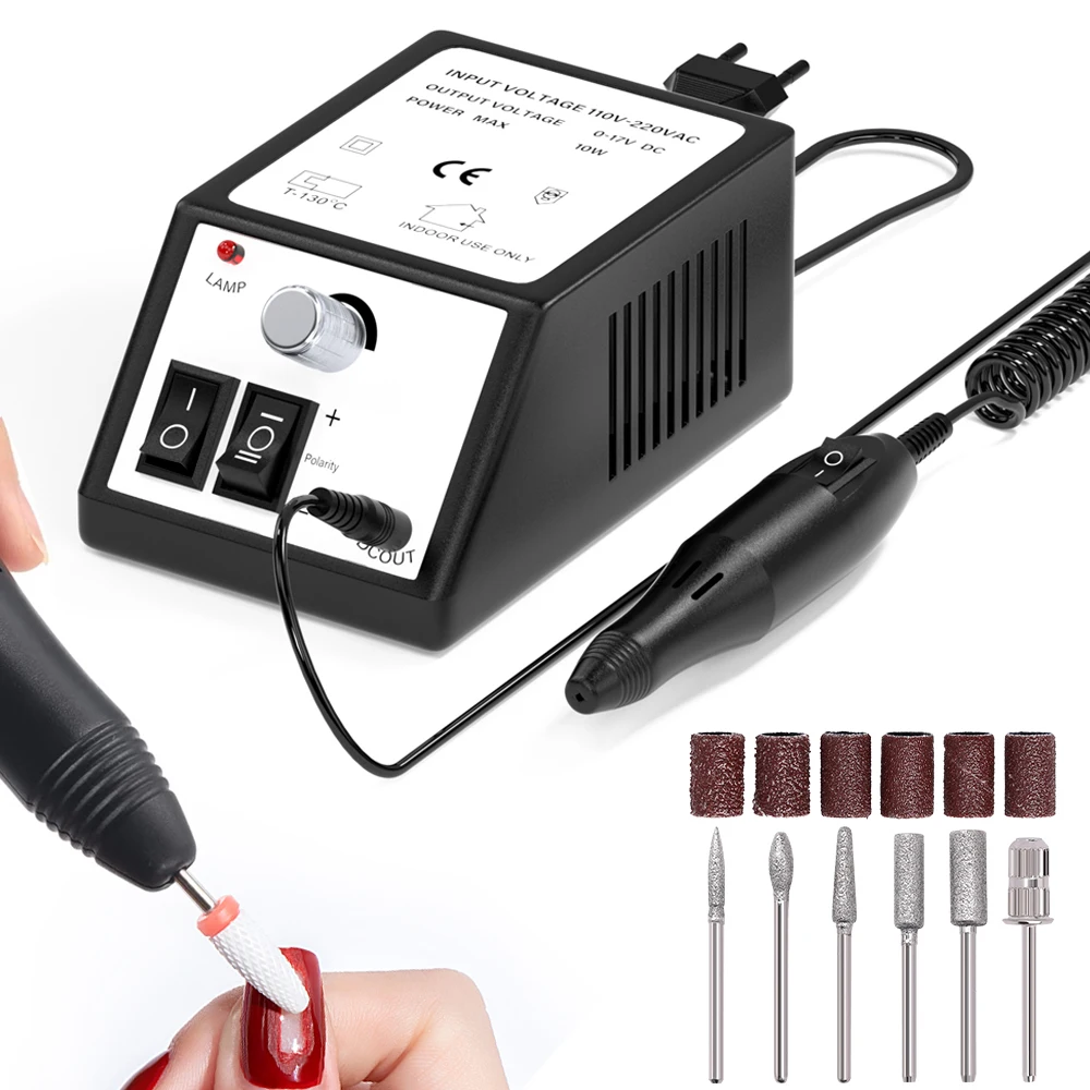 Electric Nail Drill Set Electric Nail Drill Set Machine High Power Manicure Cutter For Gel Polish Professional Manicure Tool Salon Equipment