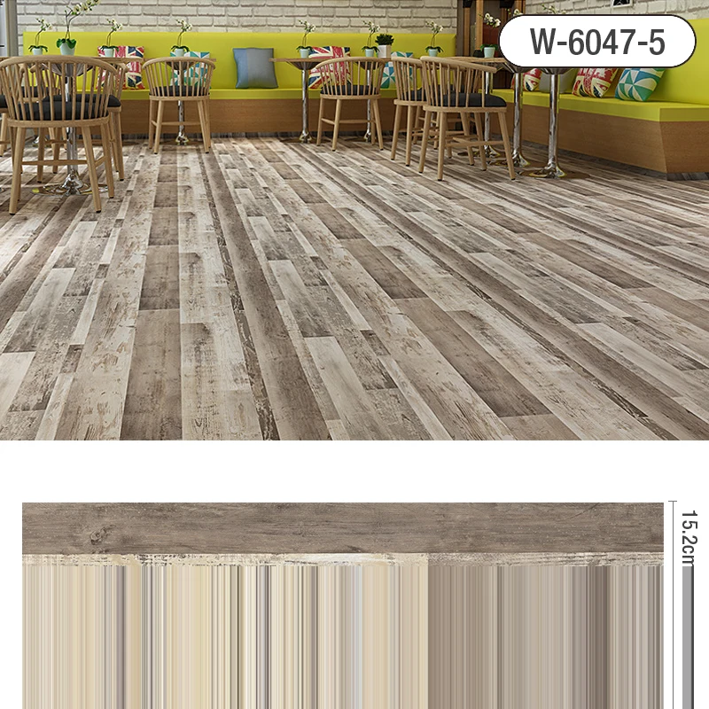 

Indoor Kitchen Bathroom Living Room Waterproof and Hard-wearing Floor Wallpaper 3D Wood Grain Self-adhesive Floor Sticker