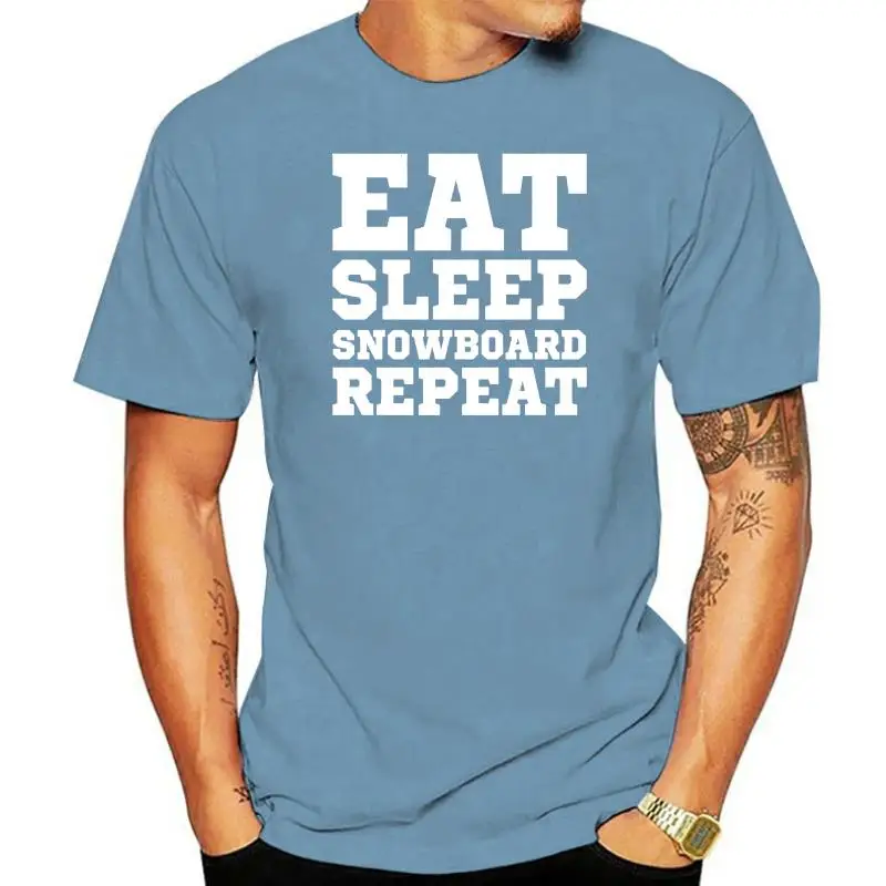 Eat Sleep Snowboard Repeat - Mens T-Shirt - SportER / Winter Olympics- 13 ColoursMen'S T-Shirts Summer Style Fashion Swag Men