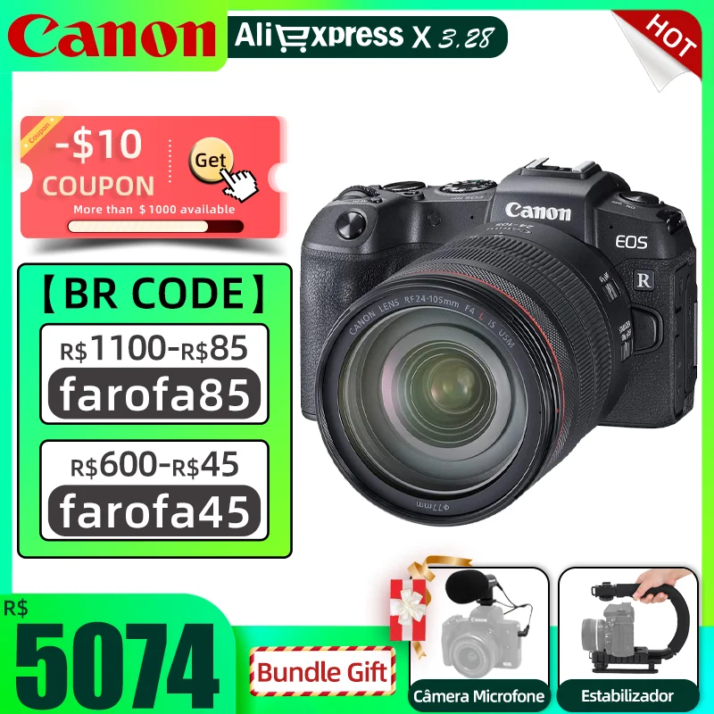 Canon EOS RP полнокадровая беззеркальная камера цифровая профессиональная видео 4K с