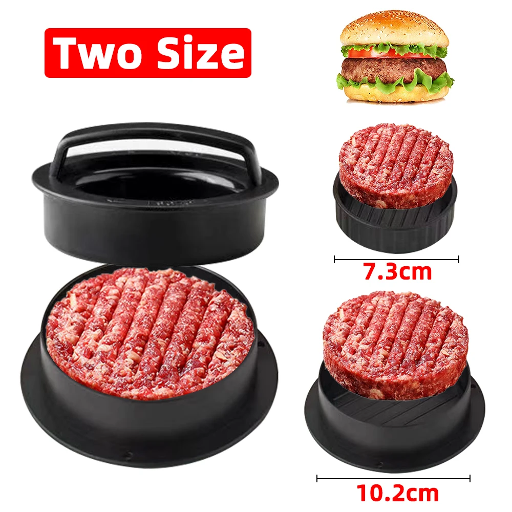 

ABS Hamburger Press Meat Pie Press Stuffed Burger Mold Maker with Baking Paper Liners Patty Pastry Tools BBQ Kitchen Accessories