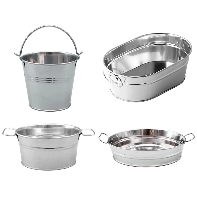 

Icing Snacks French Fries Tin Easy Use Fast Bucket For Kitchen Restaurant