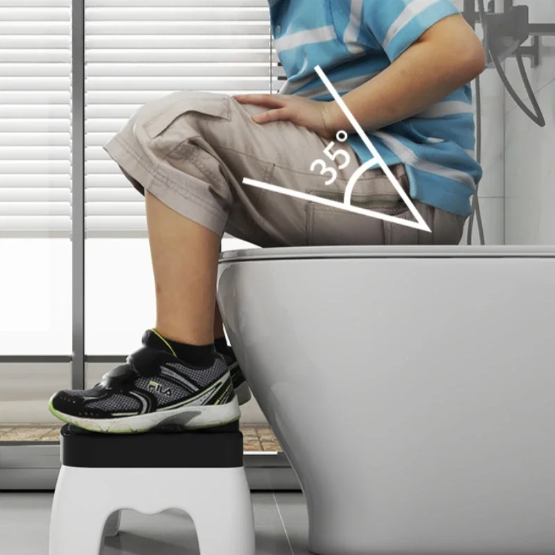 Squatty Potty Toilet Stool Adjustable Height Waterproof Non-Slip Bathroom Step Stool for Adults Elderly Kids Pregnancy Support