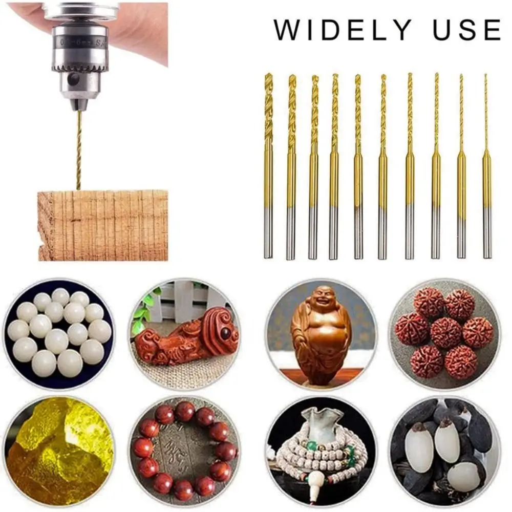High Speed Steel Gold Twist Drill Bits for Wood Carving DIY