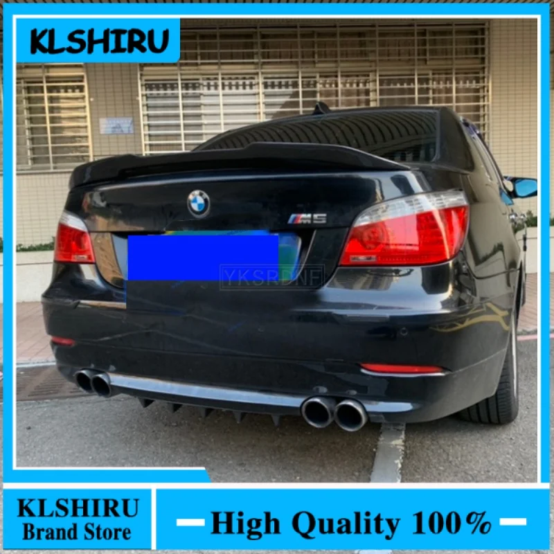 Черный спойлер для BMW 5 серии E60 M5 2004-2009, Автомобильный задний спойлер для багажника, Бахилы из АБС-пластика, декоративный спойлер из углеродного волокна, Стайлинг автомобиля