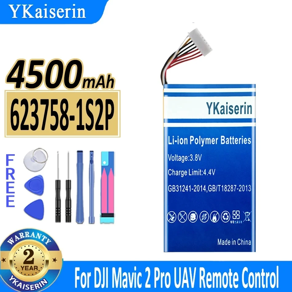 

YKaiserin 4500mAh Replacement Battery 623758-1S2P for DJI Mavic 2 Pro Mavic2 Pro UAV Remote Control Bateria Warranty + Tools