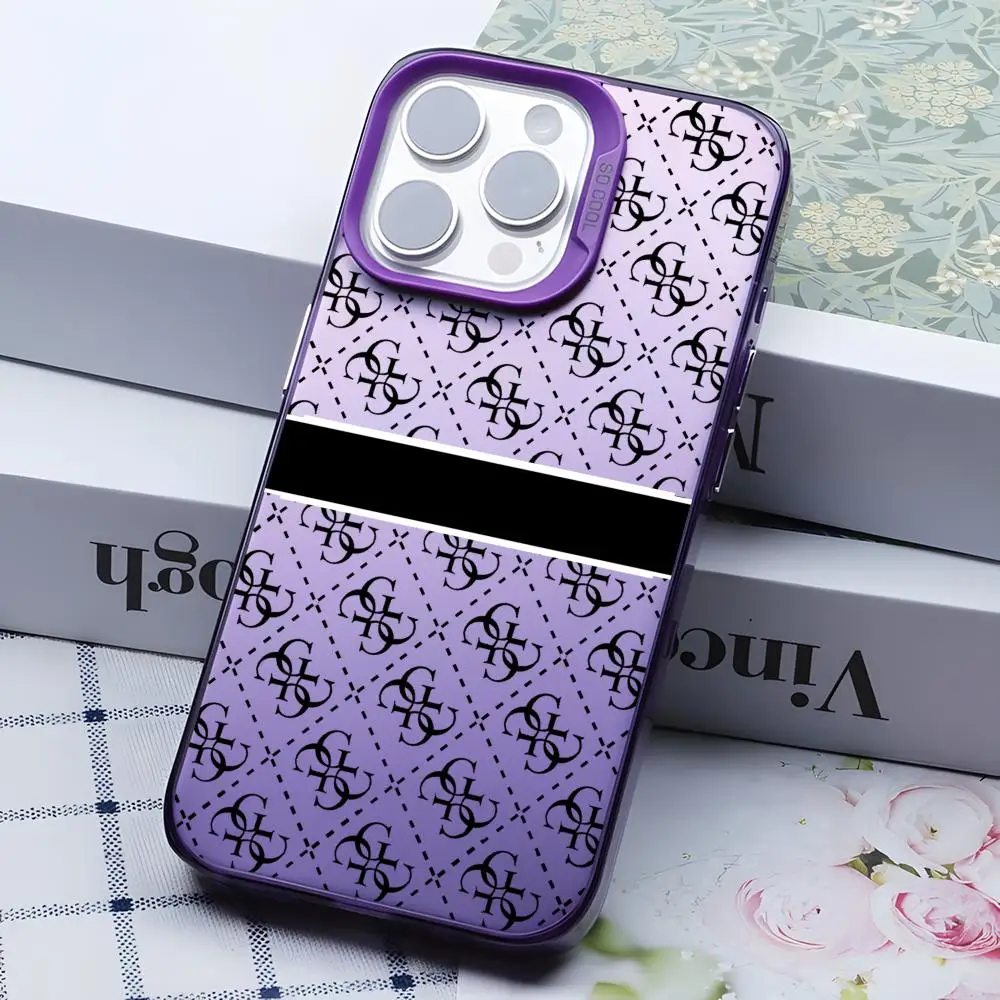 Luxury Silver Shell Phone Case with Stylish Letter Design
