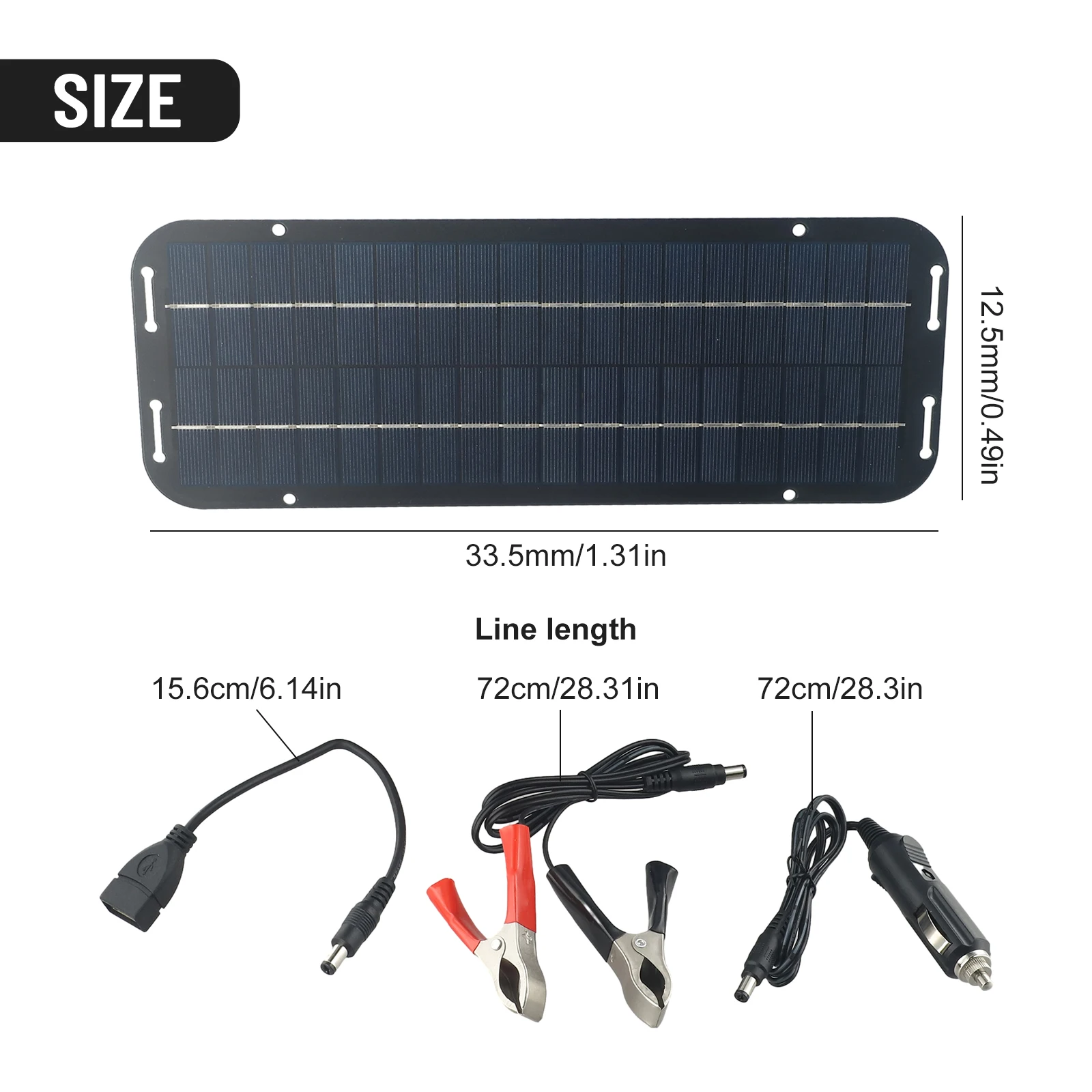 Solar Panel and Portable Solar Charger 60W Solar Panel 12V Trickle Battery Charger For Caravan Car Van Boat