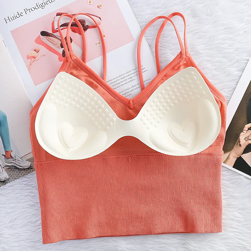 

Summer New Style Breathable Inner and Outer Wear Vest Women's No Steel Ring Gather Bra Sports Underwear Sport Bra Workout Top