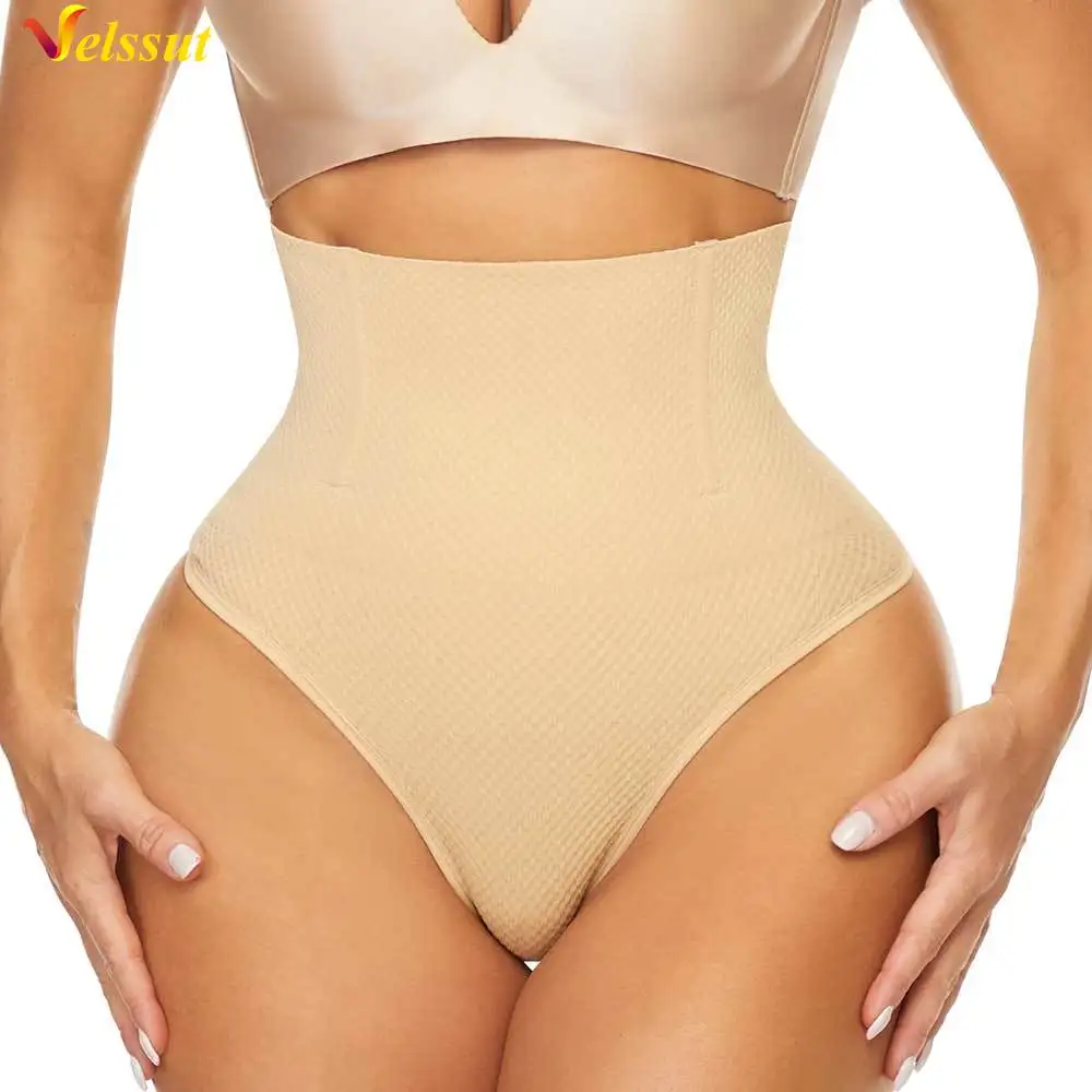 

Velssut High Waist Tummy Control Panties Women Seamless Underwear Thong Panty Flat Belly Briefs Body Shaper Slimming Shapewear