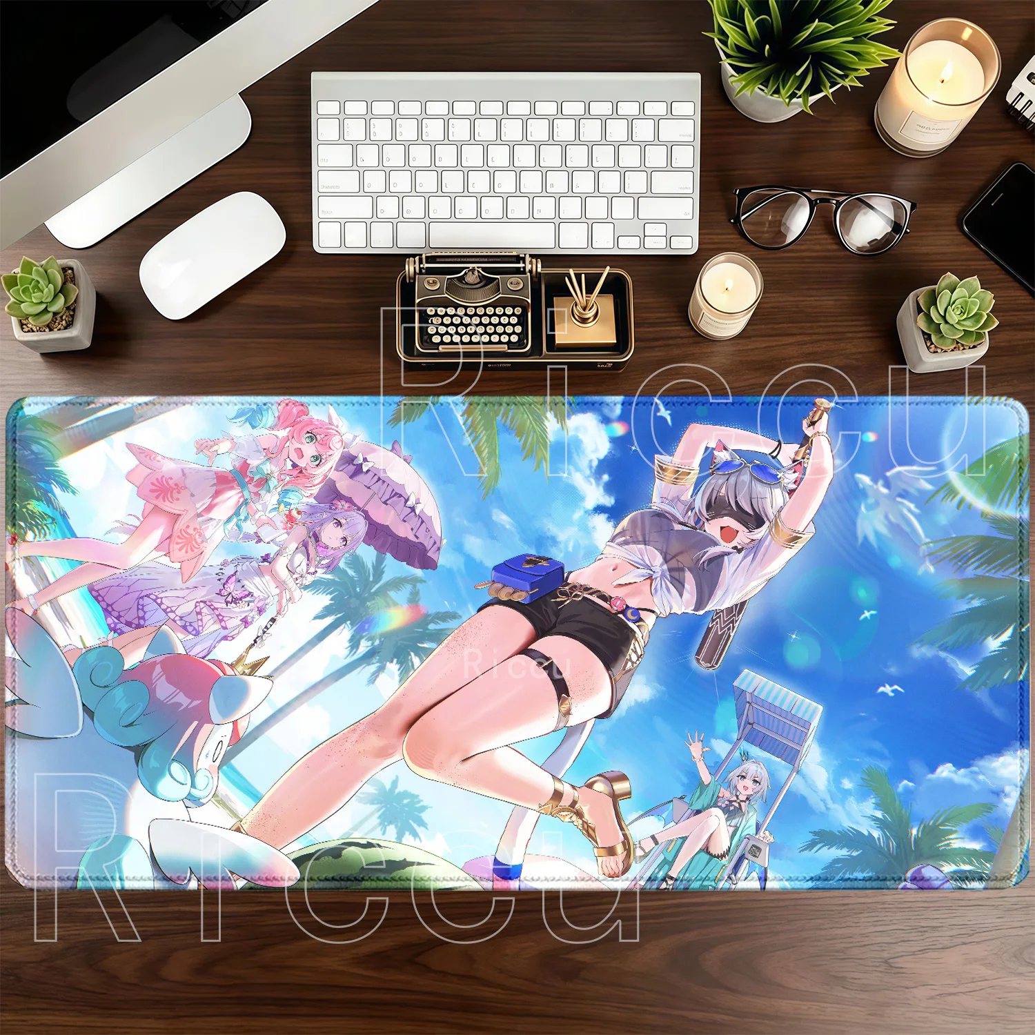 Anime Sexy Girl Large Gaming Mouse Pad with Nonslip Base - HD Printed Desk Mat
