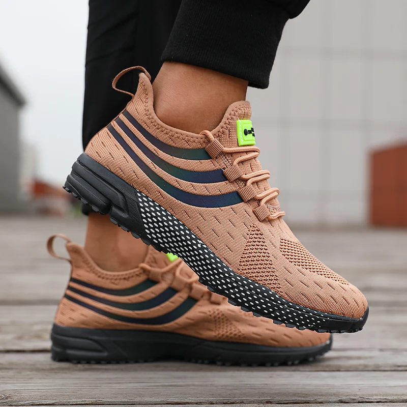 Summer Breathable Sports Men's Casual Shoes Outdoor Walking Tenis Masculino Comfortable Jogging Lightweight Vulcanized Shoes