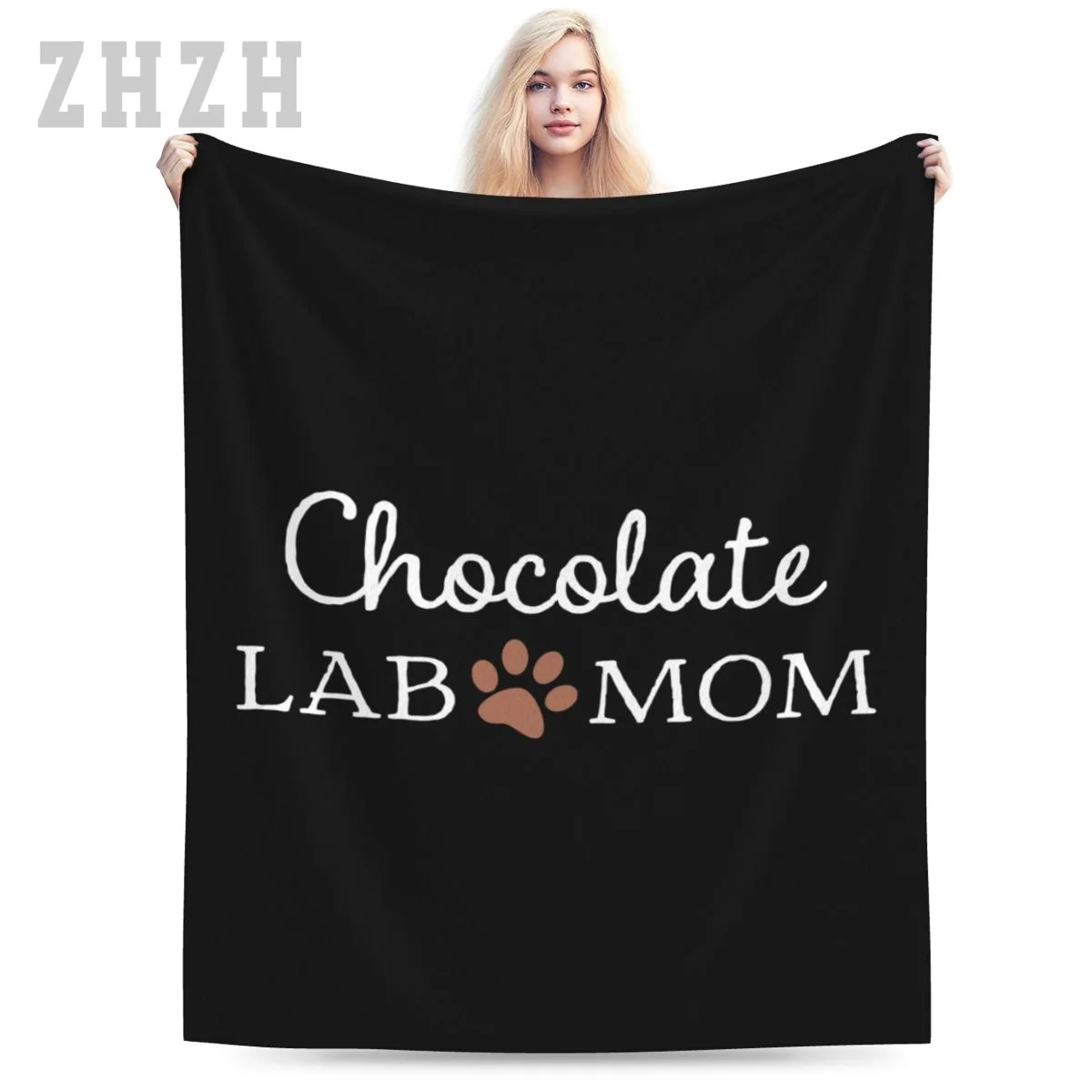 

Blanket Funny Chocolate Lab Mom Women Labrador Retriever Mama Flannel Multifunction Camping Sofa Cover Keep Warm