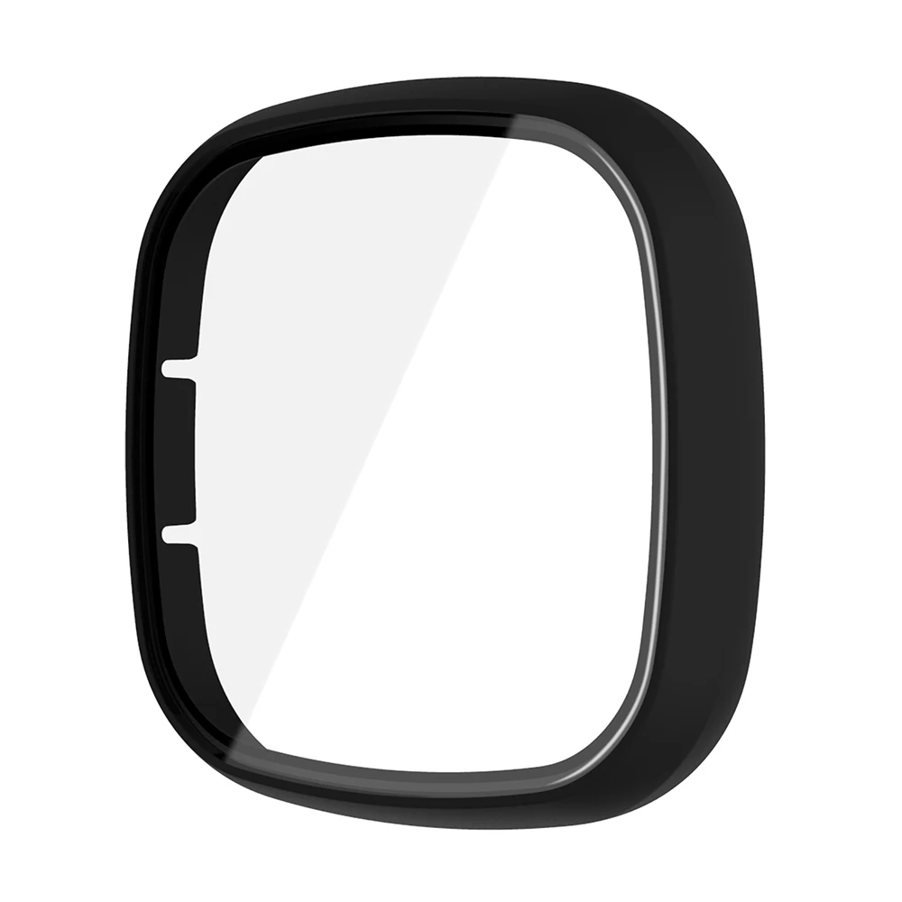 Загартоване скло+чохол для Fitbit Versa 3/Sense Screen Protector Cover Повне покриття Бампер Захист від подряпин Аксесуари Versa3