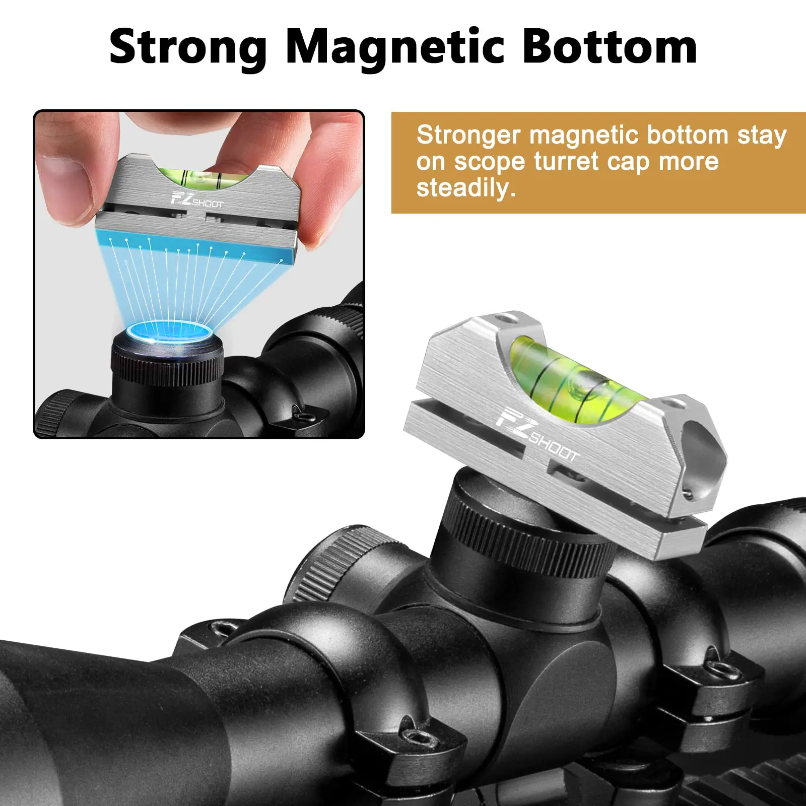 EZshoot Scope Leveling Kit with High-Precision Bubble System Magnetic Universal Storage Case for Equipment and Maintenance scope leveling kit