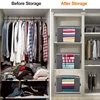 Large Clothes Storage Bags with Zips Duvet Storage Bag King Size Thick Breathable Fabric Underbed Storage Bags with Clear Window 6