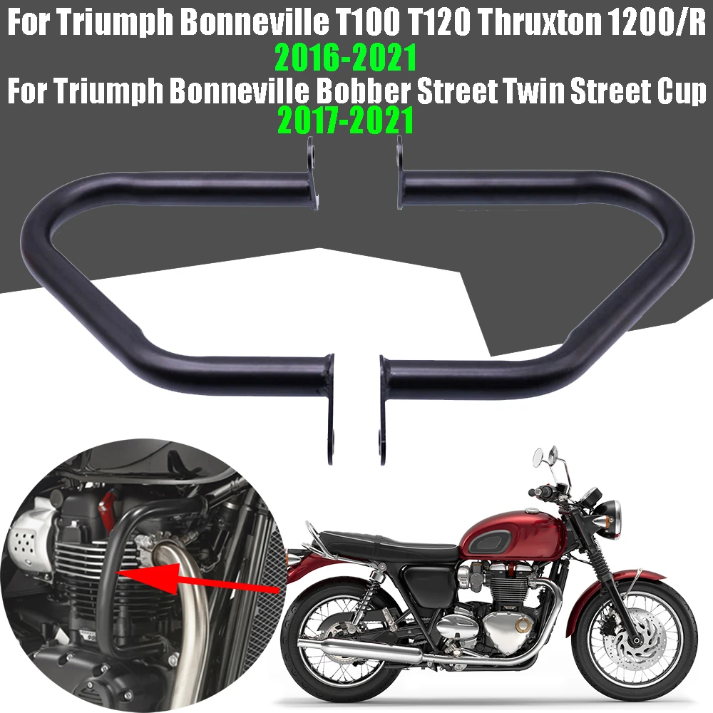 Bumper Engine Guard Crash Bar for Triumph Bonneville T100 T120 Thruxton 1200 R Street Cup Twin