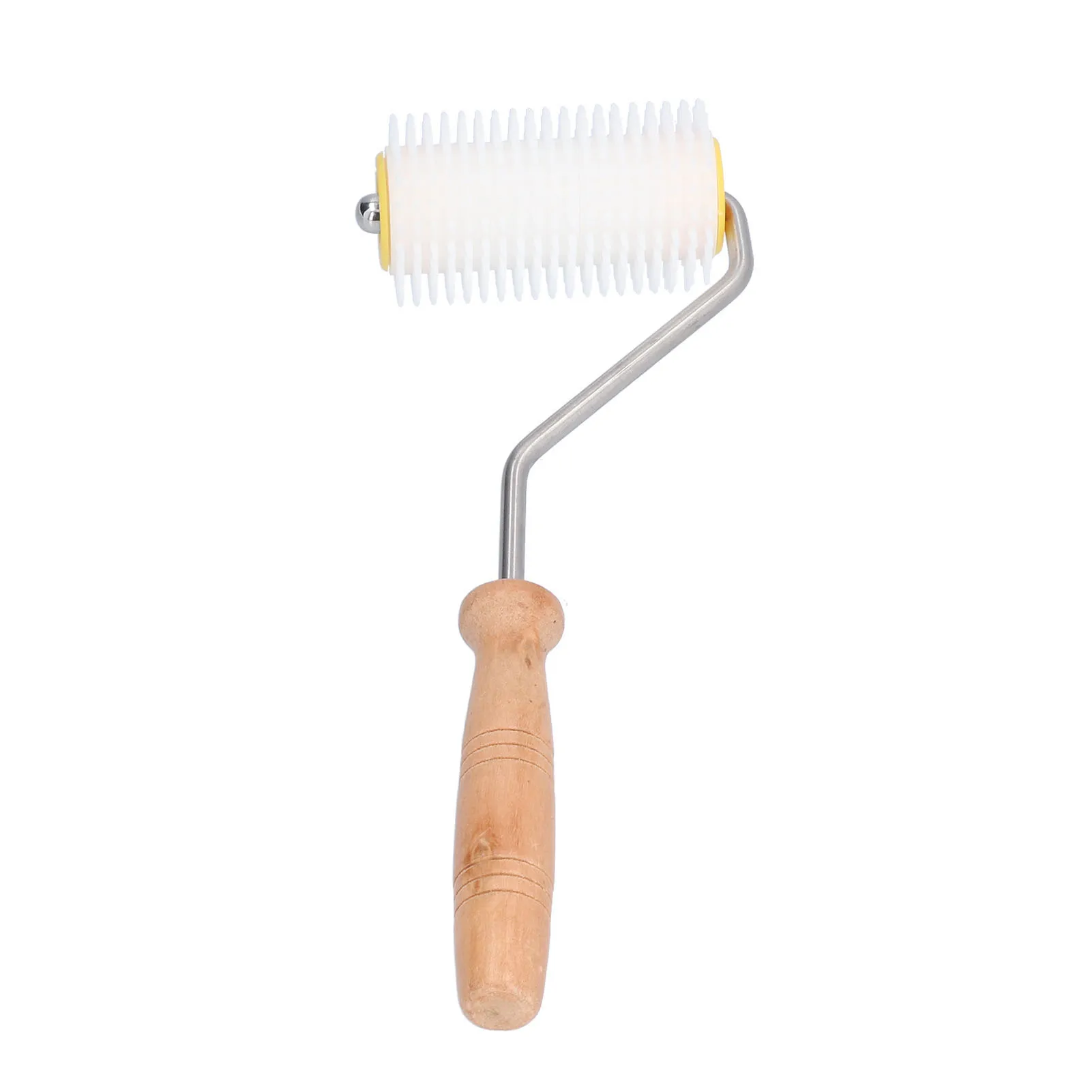 Description Picture 3 of itemHoney Roller Plastic Honey Uncapping Roller with Wooden Handle Beehive Extracting Roller Beekeeping Tool Uncapping Needle Roller