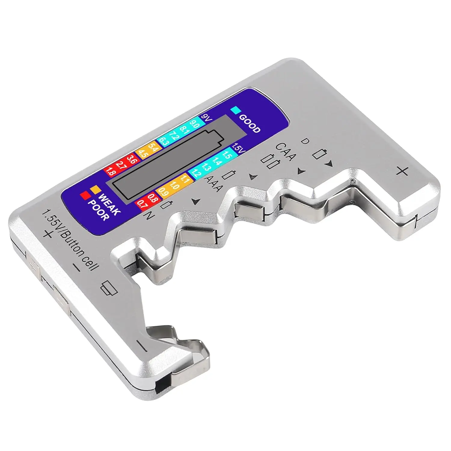 Testerio jutiklio naudojimas ant baterijos