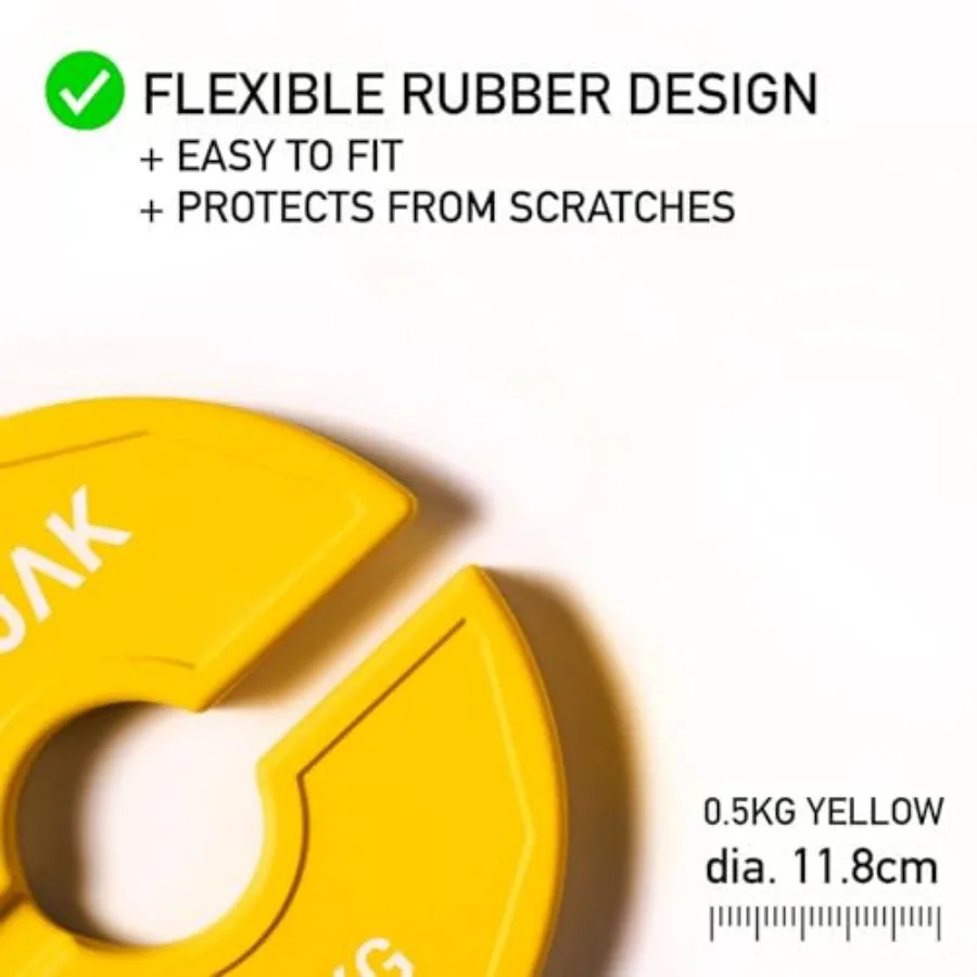 Micro Plates. 0.5 KG Weight Plate, x4 Pieces, Fractional Weight Plates, Dumbell Weights, Kettlebell weights Training.