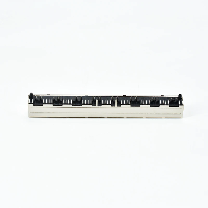 1x8 Port 8 Pin RJ45 Connector PCB integrated Connector RJ45 Metal Ethernet Port with Led Light