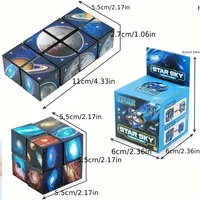 2 in 1 Star Sky Cube Magic Cube EDC Toy Infinity Cube Fidget Toy Puzzle Twist Toy Creative Decompression Plaything Birthday Gift 5