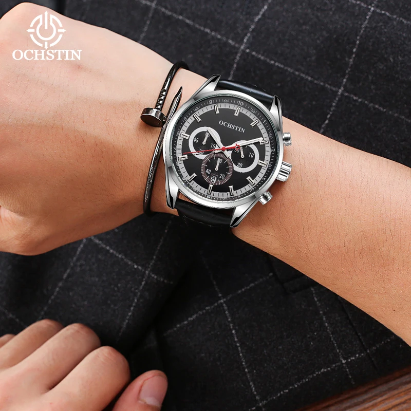 Ochstin original brand Commander series business luxury multi-functional quartz movement waterproof luminous men's quartz watch