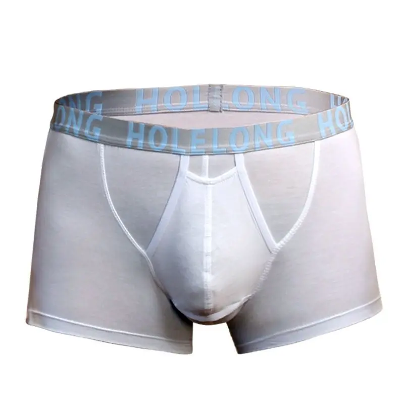 Man Breathable Boxers with Bulge U-Convex Penis Pouch Seperate Modal Soft Open Hole Lingerie Slips Big Enhancing Short Underwear 6