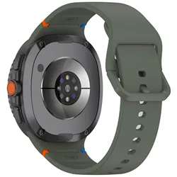 Premium Silicone Watch Strap - Custom Replacement Wristband - Watch 8 Classic 46mm (Dark green)