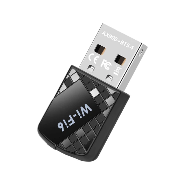 Adaptateur WiFi 6 Bluetooth 5.3 USB Double Bande – Installation Facile Et Automatique Pour PC, Portable Ou Bureau
