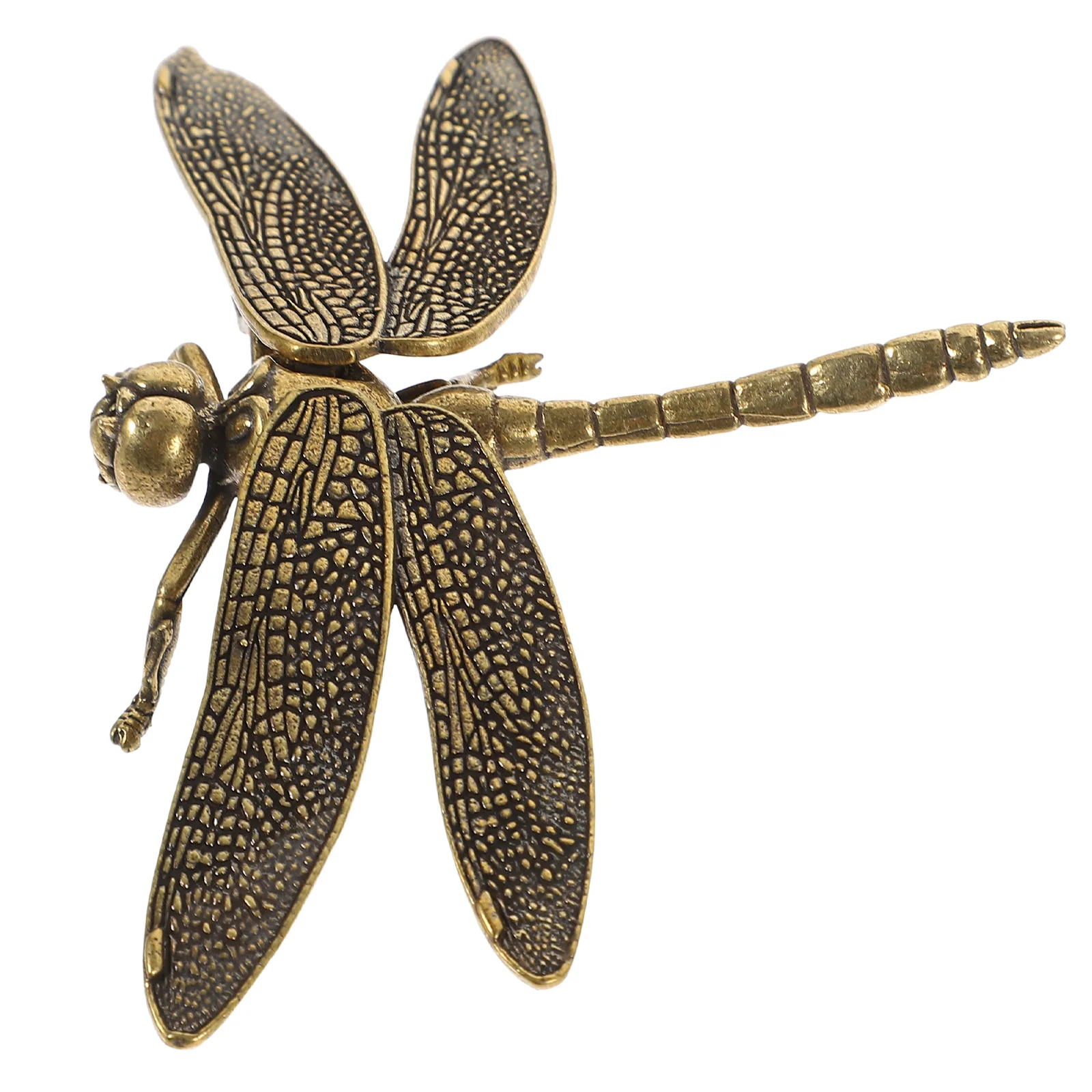 

Brass Dragonfly Figurine Dragonfly Copper Sculpture Ornament Figurine for Home Office