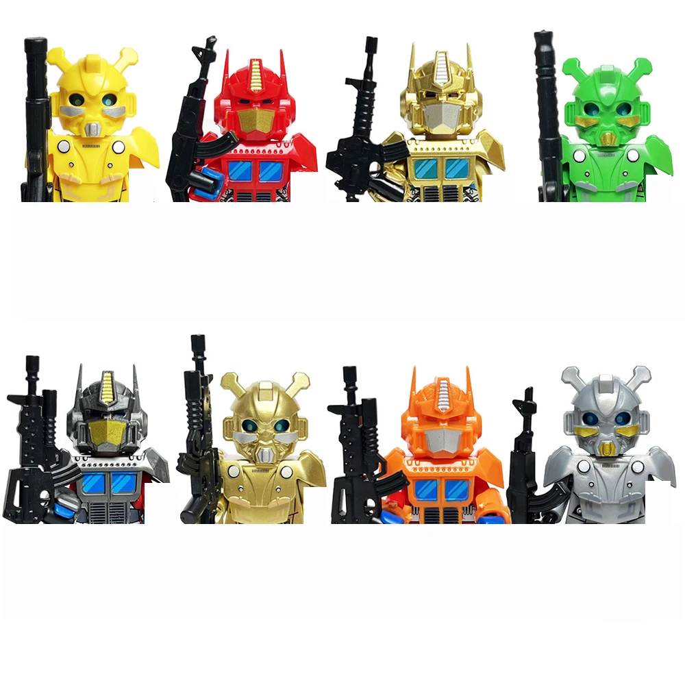 8/12PCS Set Gundam Cartoon Anime Figures  Building Blocks Mini Action Figures Bricks Movies Character Assembly Educational Toys