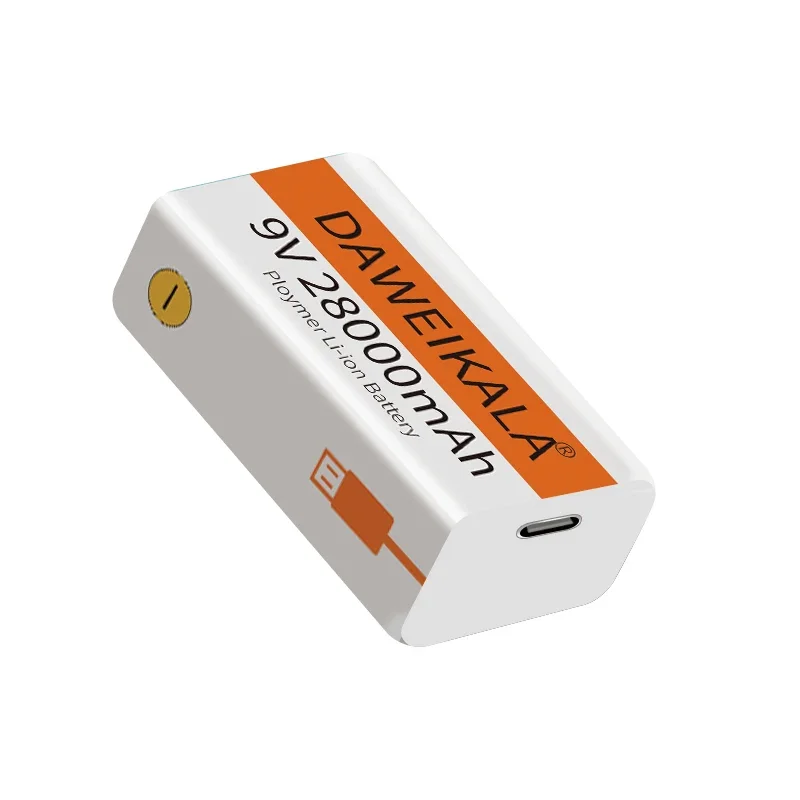 9V 28000mAh Li-ion Rechargeable Battery USB for Multimeter Microphone Toy Remote Control KTV, rechargeable battery