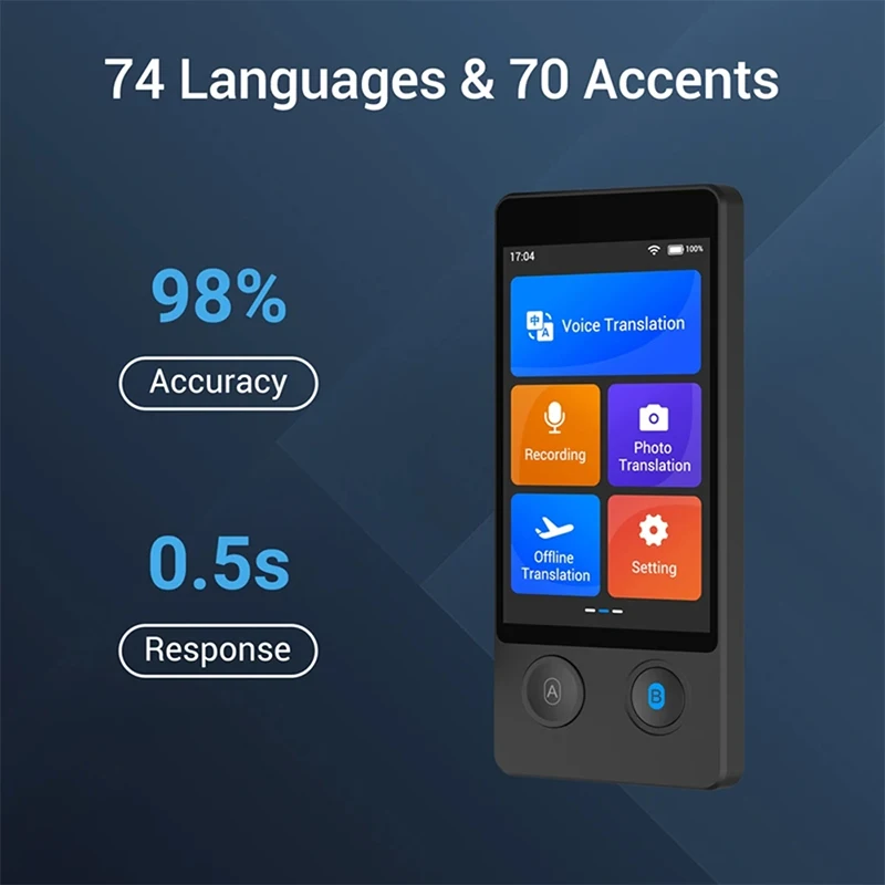 W12 Voice Translator 144 Language 3.7Inch Intelligent Real-time Translation Text Photo Translator Simultaneous Interpretation voice translator,language translator