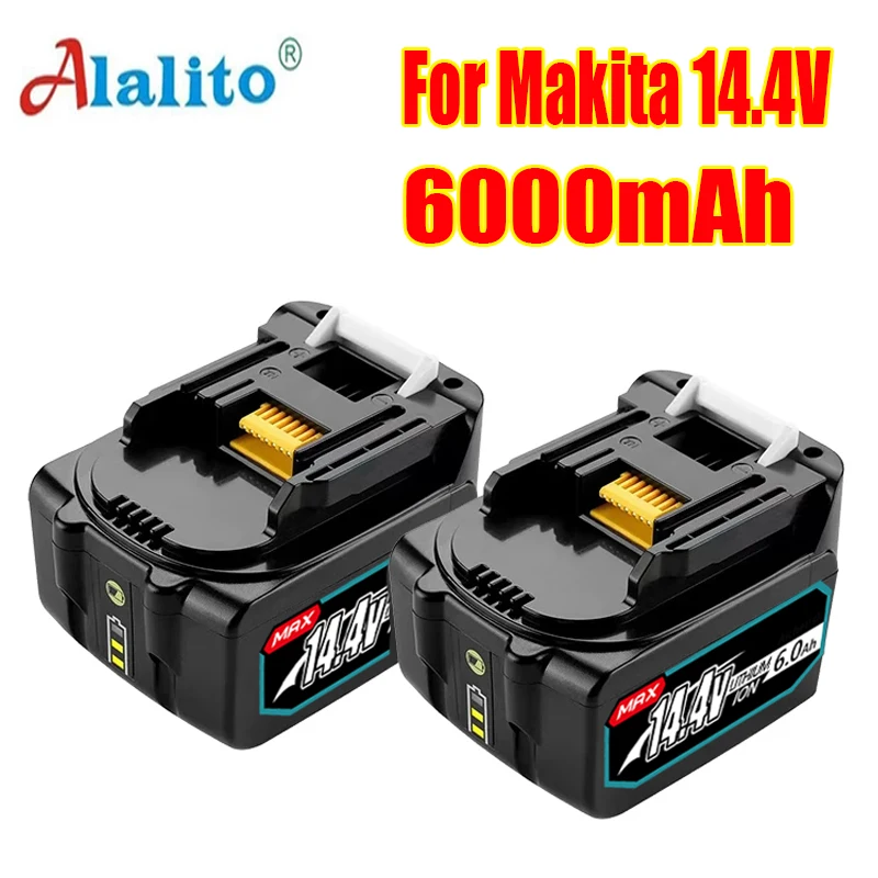 

Used For Makita 14.4 V 6.0 Ah Lithium Ion Battery BL1430B 1460B 1415194066-BDF440RFEBTD 130FWLXT 20B1415194558-0194559-Battery