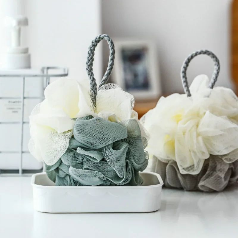 High Quality Bath Ball Mesh Cool Flower Bath Towel Body Cleaning Shower Wash Sponge Brush Scrubber Bathroom Accessories 2