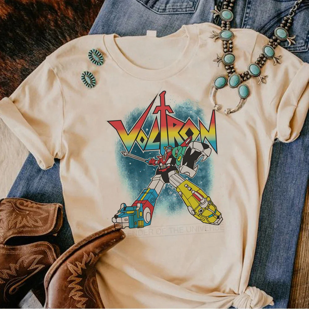 Voltron Tshirt Donna Designer Giapponese Y2K Tshirt Abbigliamento Femminile Comico