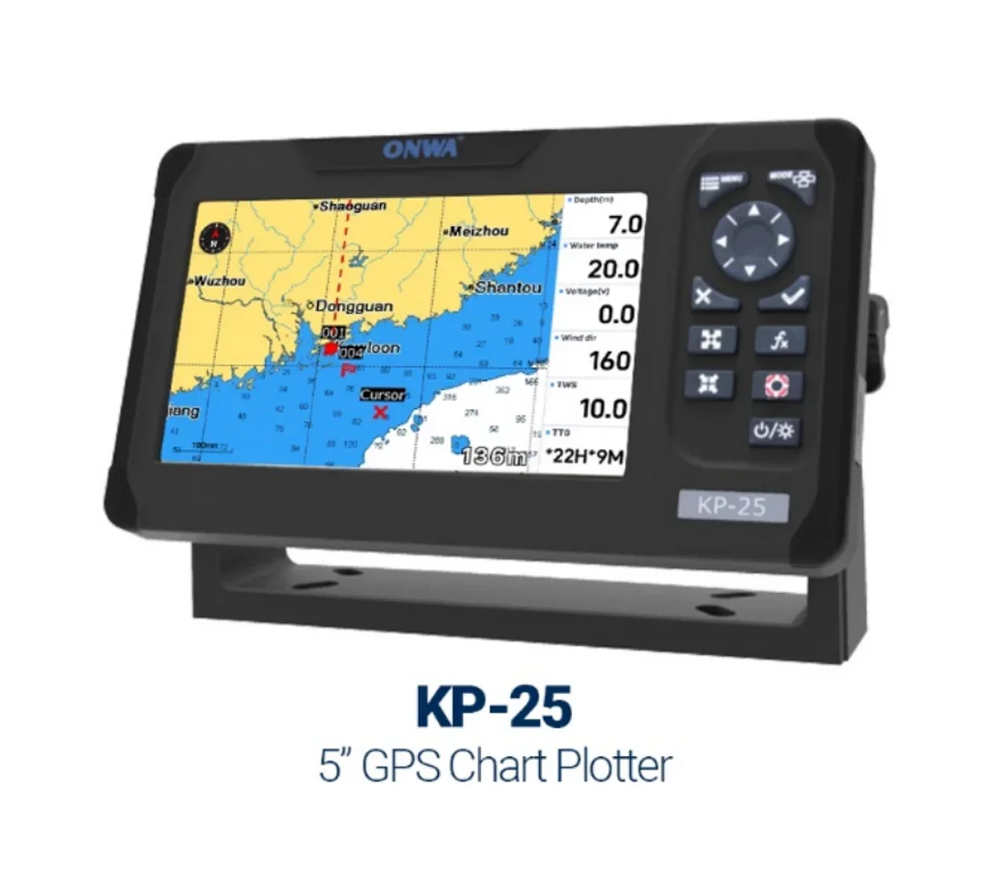 

ONWA KP-25 5-inch Marine GPS Chart Plotter Marine GPS SBAS Navigator Locator Display Function Ship Boat Marine Navigator