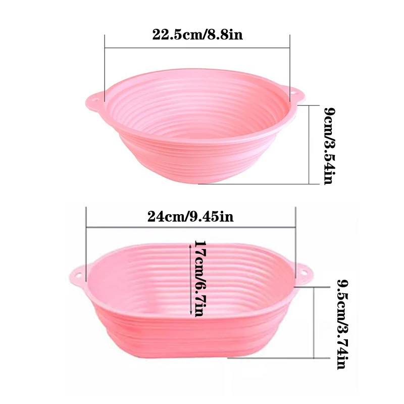 Toast Bread Proofing Basket Silicone Foldable Proofing Bowls For Sourdough Bread Dough Proofing Bowls For Baking Fermentation
