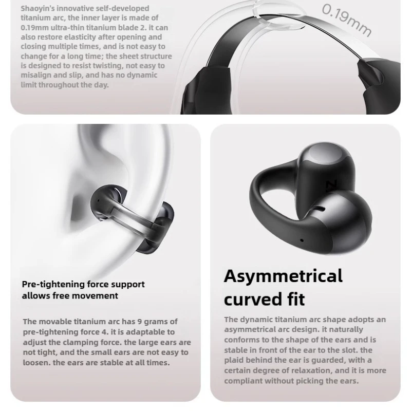 Shokz OpenDots ONE E310 Wireless Earphones Ear Clip AI