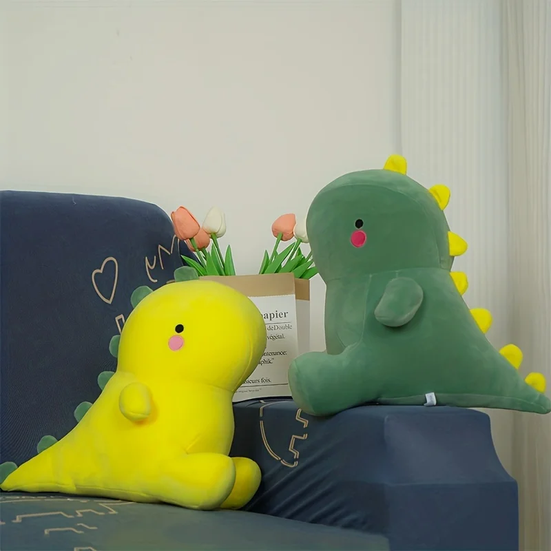 Color dinosaur plush toy Squishy Dinosaur Doll Plush Toy Sitting Soft Dino Plushie Colorful Little Cartoon Kawaii Animal Peluch
