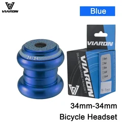 Precision CNC - Machined MTB Bicycle Headset with Sealed Bearings (Blue 34mm - 34mm)
