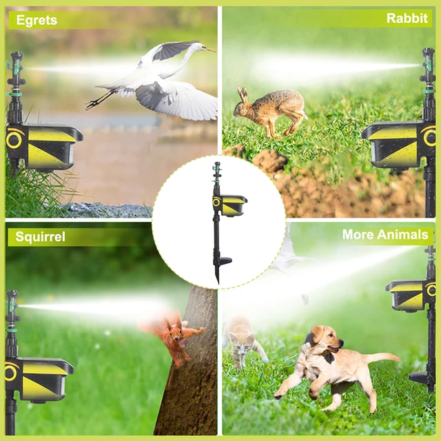 Napenergia Állati Riellel Mozgással Aktivált Relevel Sprinkler Automatikus Forgó Nagy Terület Kerti Elrettentő Tényező A Gazdasághoz - Image 3