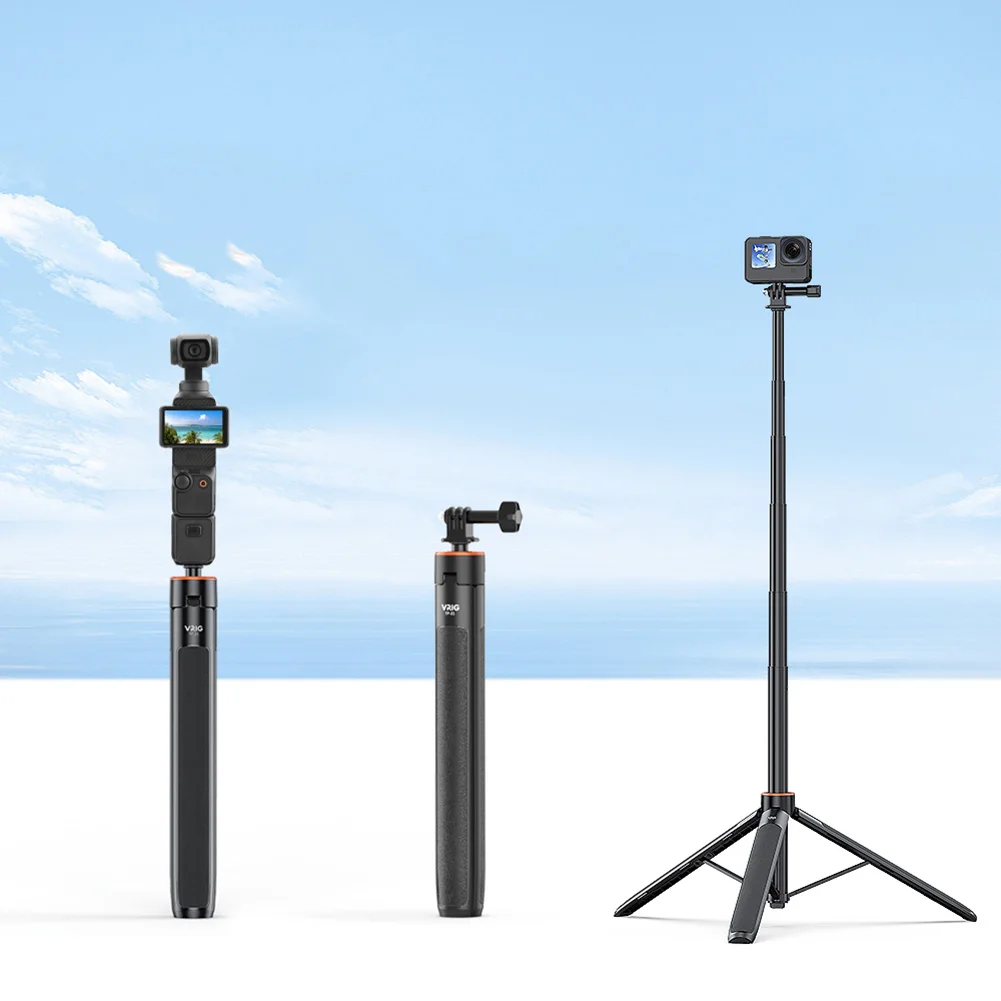 Selfie Stick Tripod Extension Rod Telescopic Extension Rod Pole Bar Adjustable with 1/4inch Thread for DJI Osmo Pocket 3