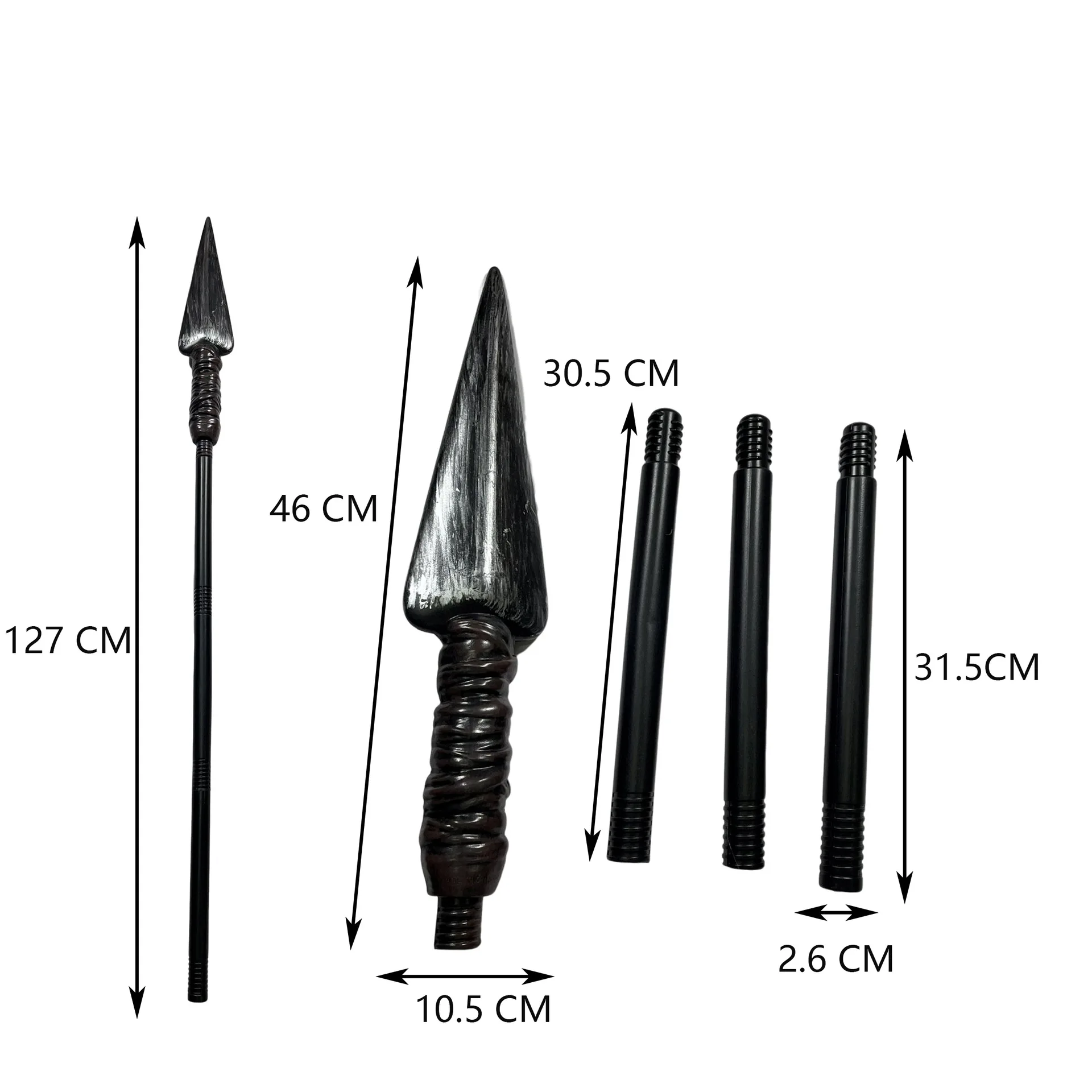 European Medieval Roman Knight Spear Western Craft Decorative Spear Antique Weapon Props Cosplay Party Prom Props Plastics L127c