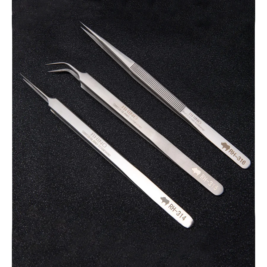 RH Japan Professional RHINO Tools Extended Tweezers Antistatic High Precision Super Hard for Watch and Cell Phone Repair